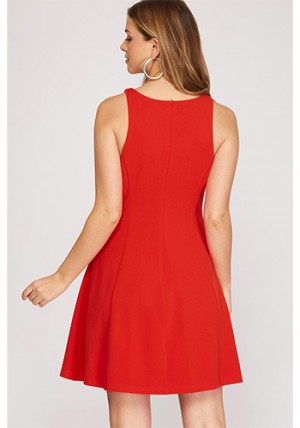 Simple Plan Dress in Red