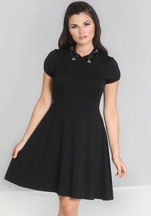 Wednesday Collared Dress in Black
