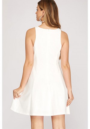 Simple Plan Dress in White