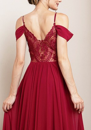 Estelle Dress in Cranberry Red