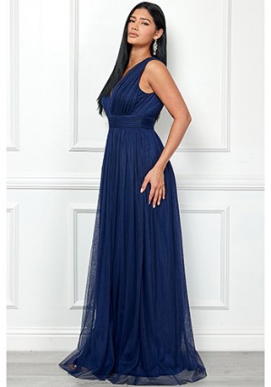 Melody Soft Tulle Dress in Sapphire