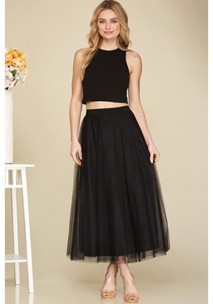 What A Tease Tulle Skirt in Black