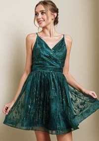 Beyond The Galaxy Dress in Emerald