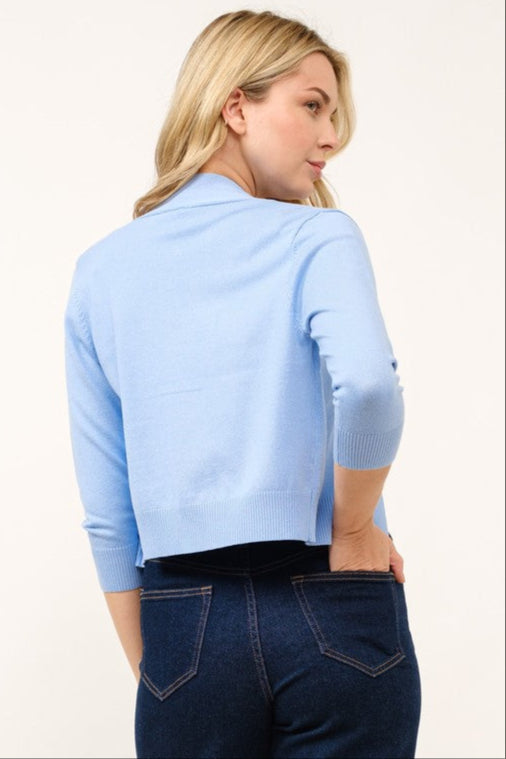 Open Short Cardi in Blue