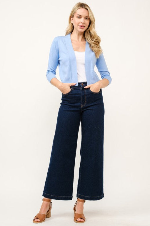 Open Short Cardi in Blue