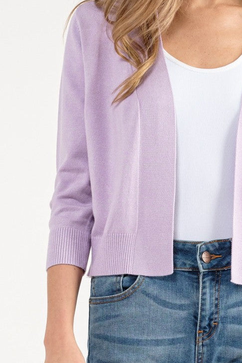 Open Short Cardi in Lavender