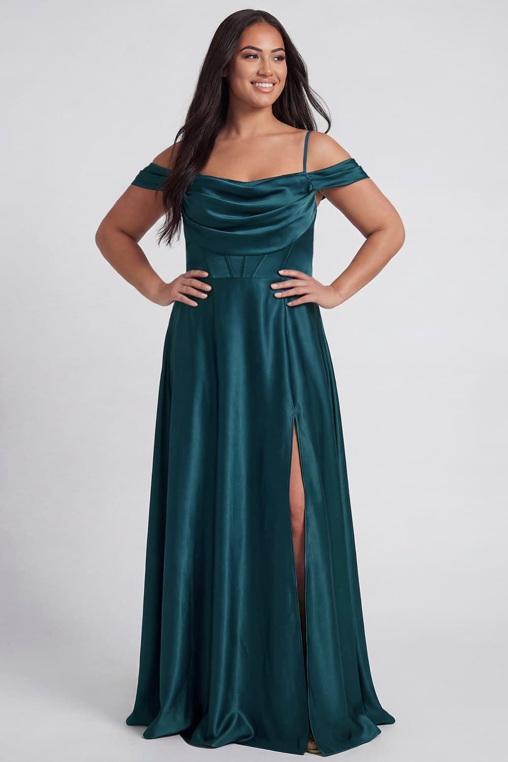 PRE-ORDER: Victoria Satin Dress in Teal