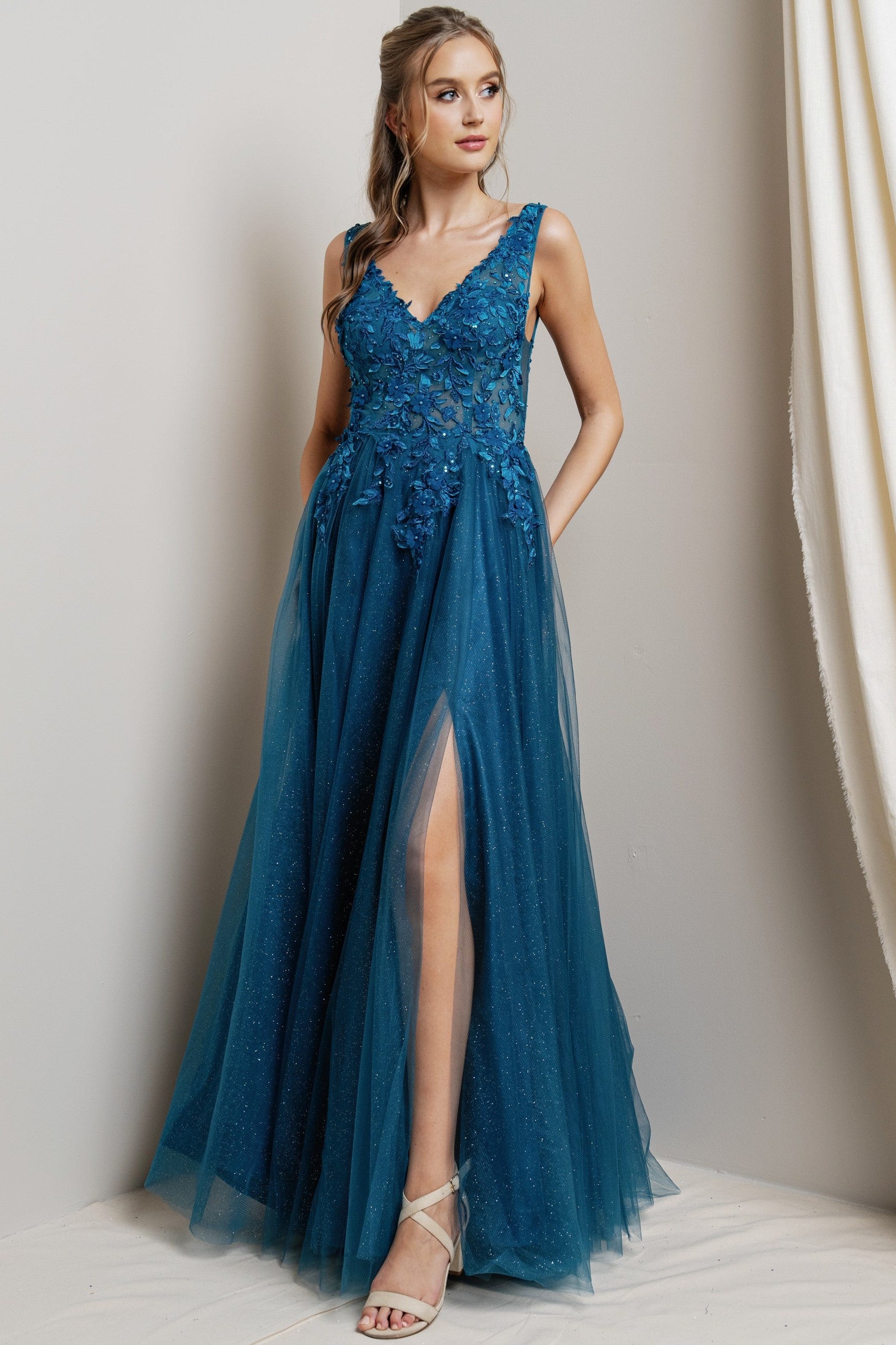 Donatella Dress In Teal M