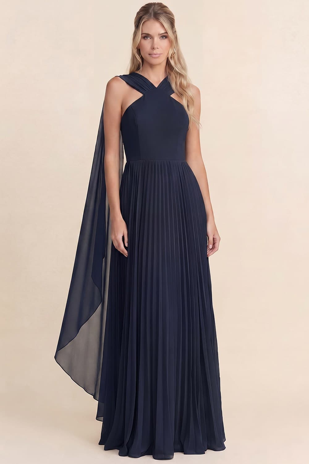 Renata Dress in Navy