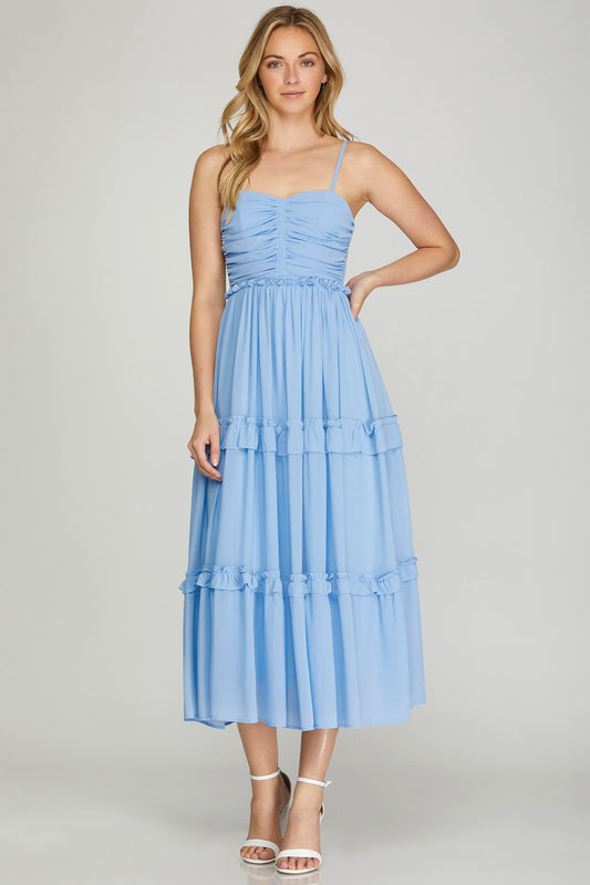Love You More Dress in Blue