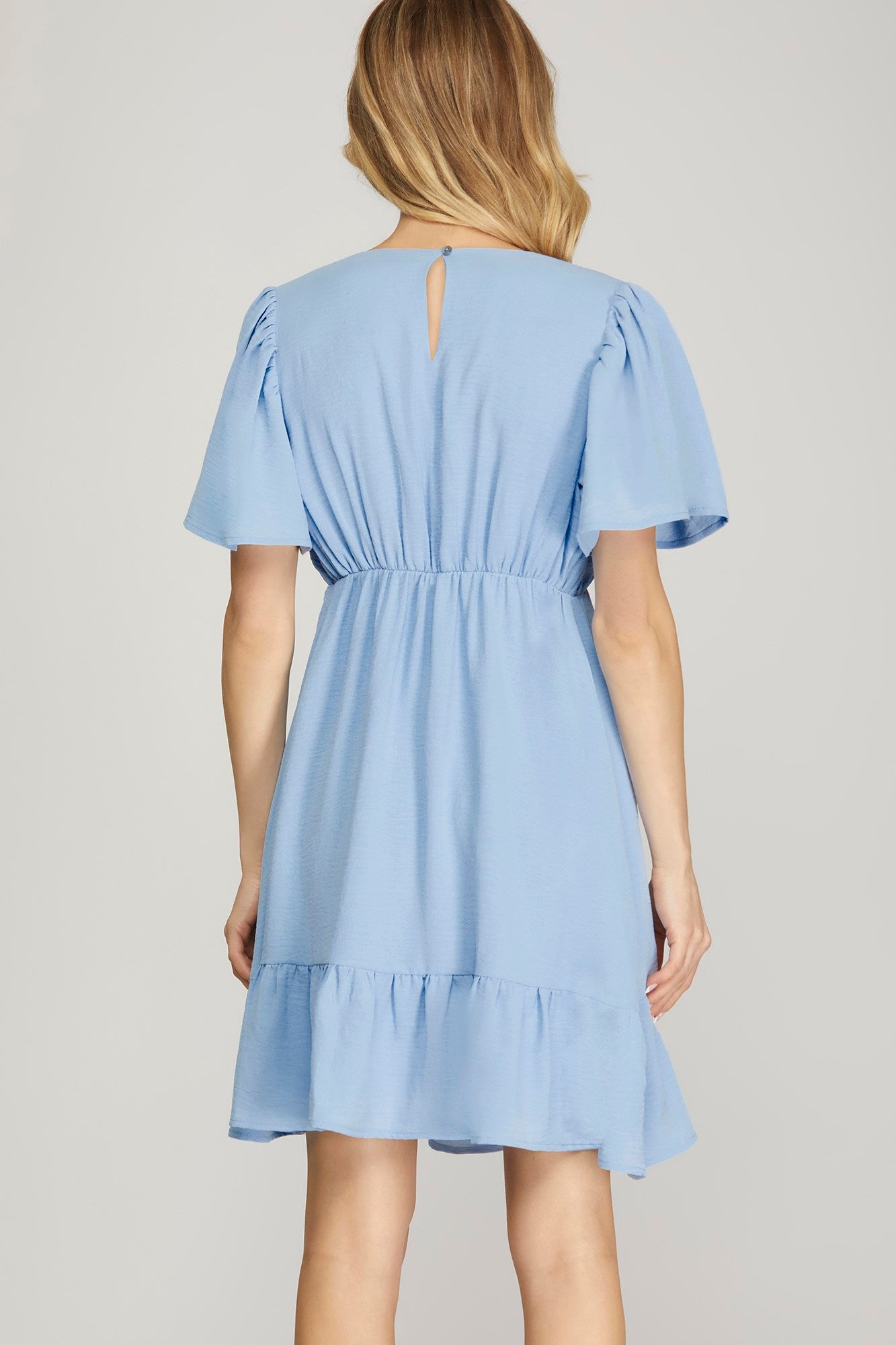 PRE-ORDER: Blue Dress with Embroidery
