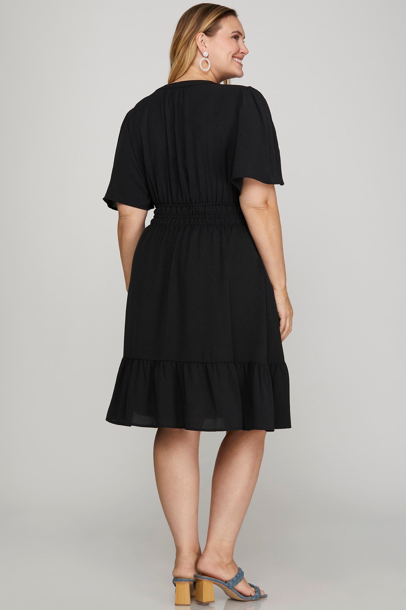 Pre-Order: Cruise Line Dress in Black - Plus