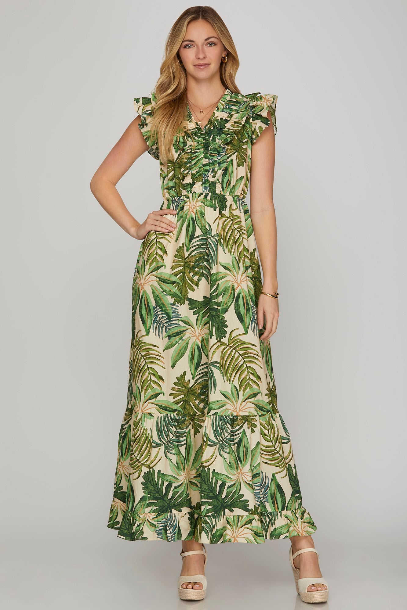 PRE-ORDER: Green Leaf Dress