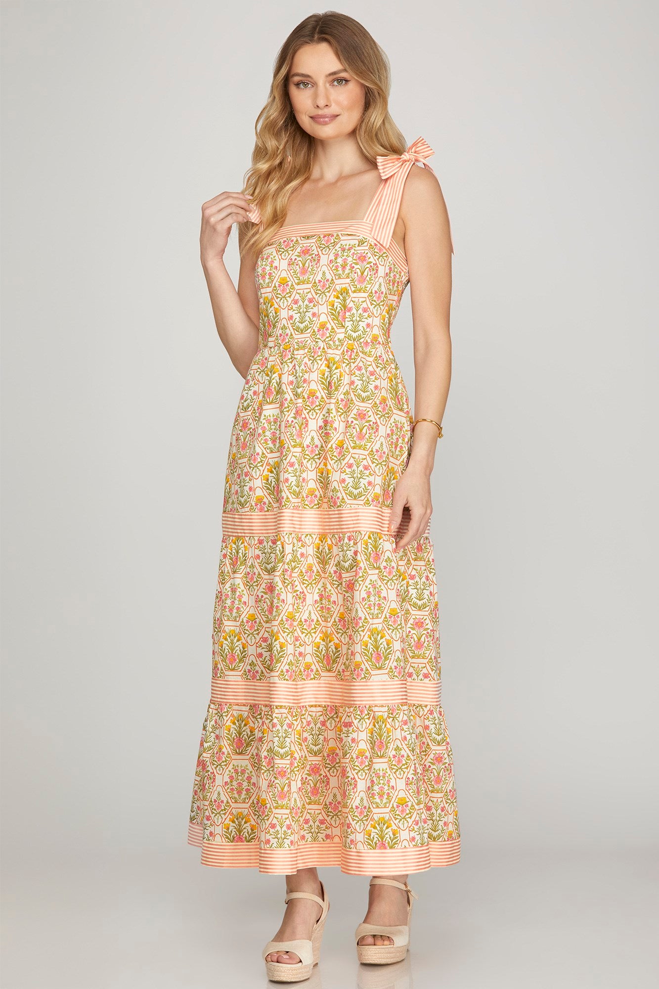 Mansion On The Hill Dress in Peach