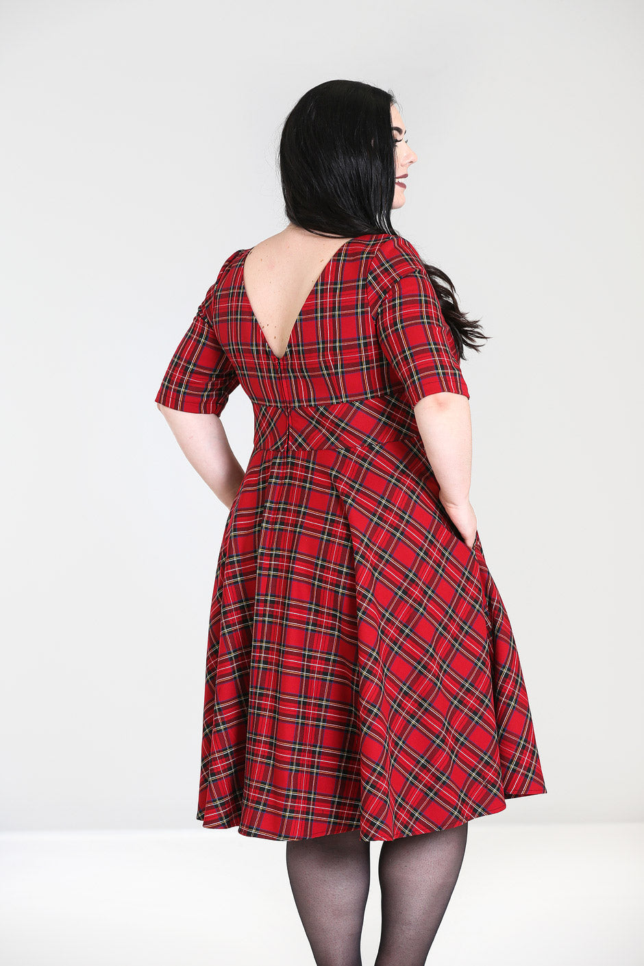 PRE-ORDER: British Accent Dress in Red Tartan
