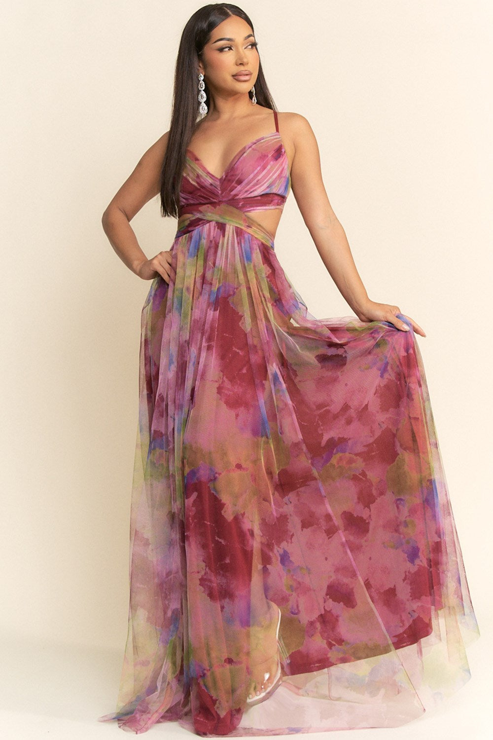 Claudette Dress in Berry