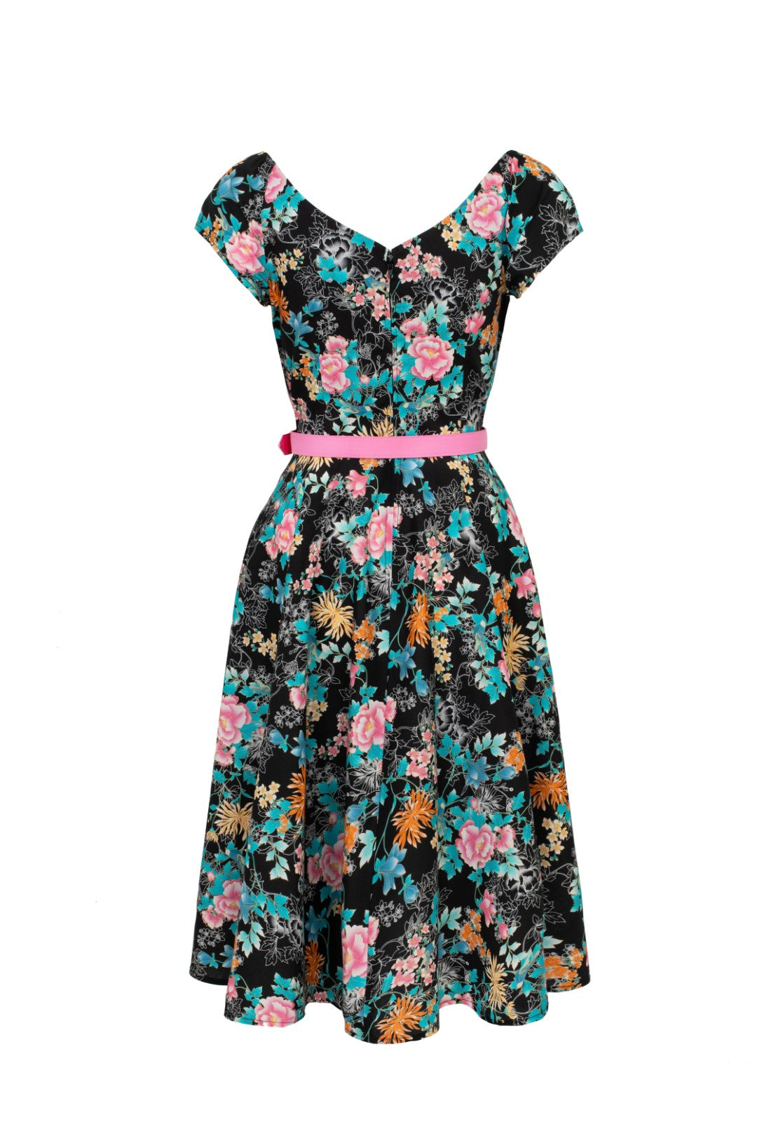 Kensington Floral Dress in Black