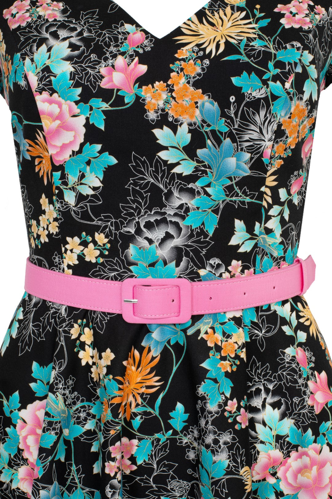 Kensington Floral Dress in Black