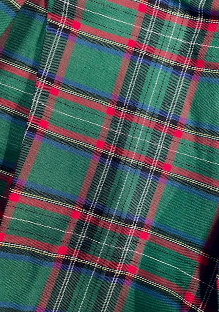 Lily Darling Dress in Green Tartan