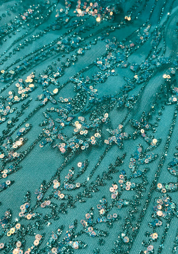 Venus Sparkly Dress in Turquoise