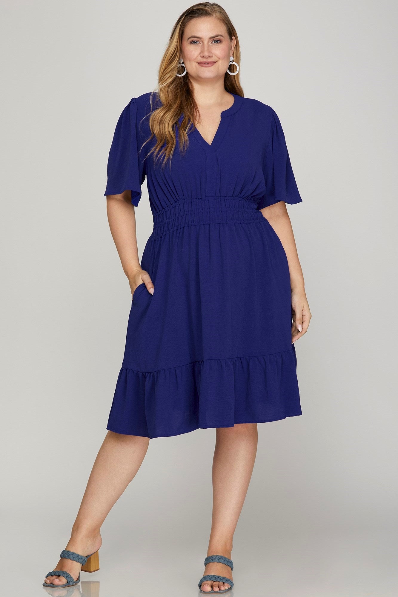 Cruise Line Dress In Royal Blue - Plus 2X Cruise Line Dress In Royal Blue - Plus 2X