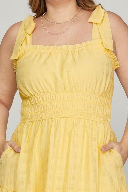 PRE-ORDER: Works Like a Charm Dress Yellow - PLUS