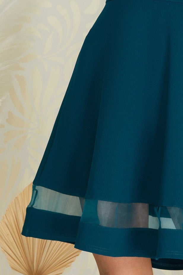 Sheer Pleasure Dress in Teal