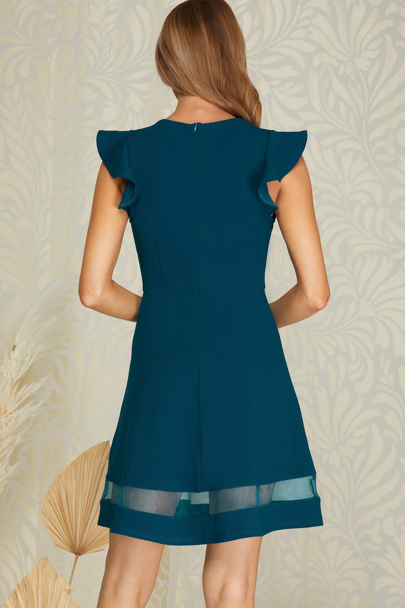 Sheer Pleasure Dress in Teal