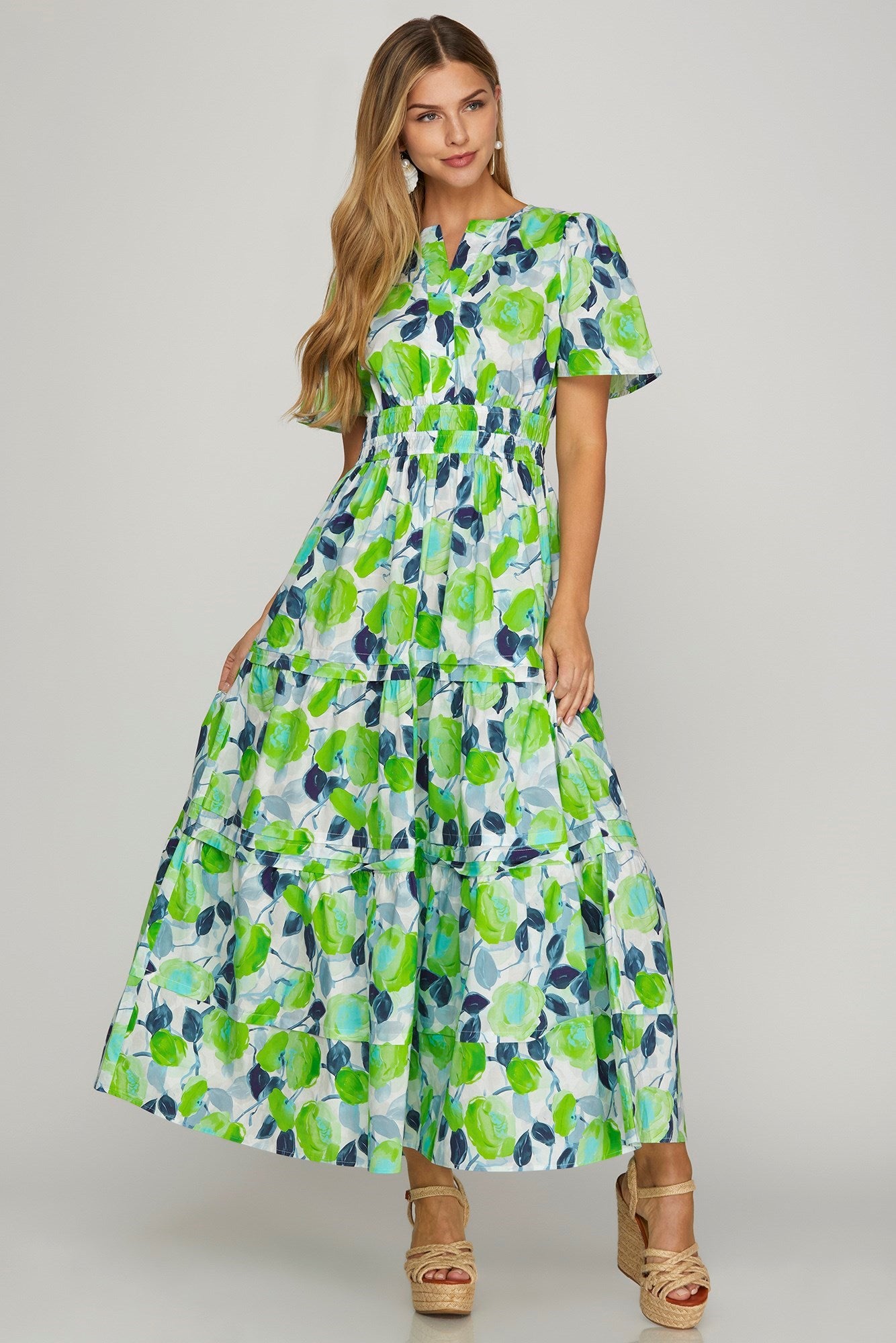 The Duchess Dress in Green Floral Dress911 The Duchess Dress in Green Floral Dress911