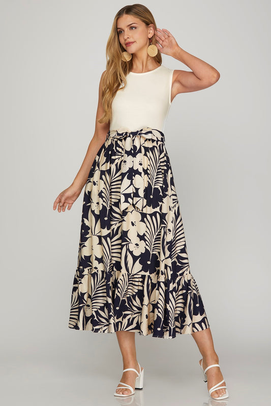 Warm Welcome Dress in Navy