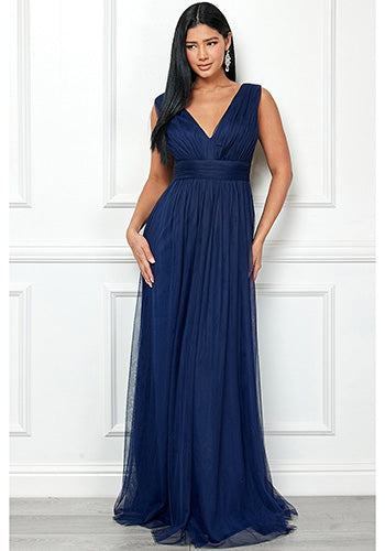Melody Soft Tulle Dress in Blue