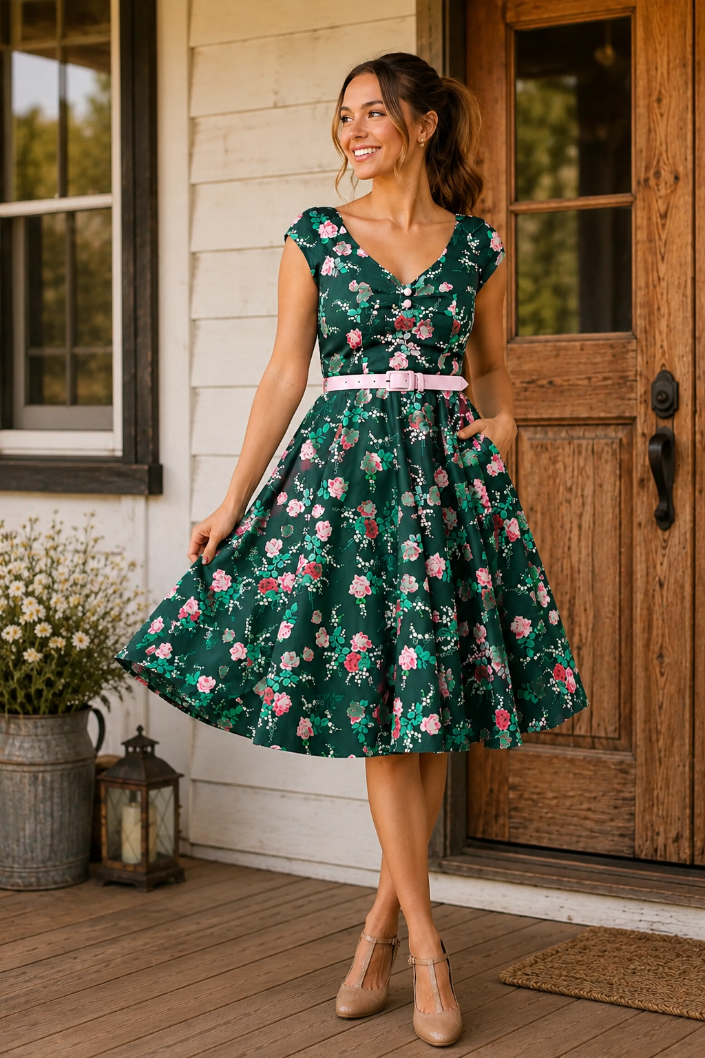 Kensington Dress in Green