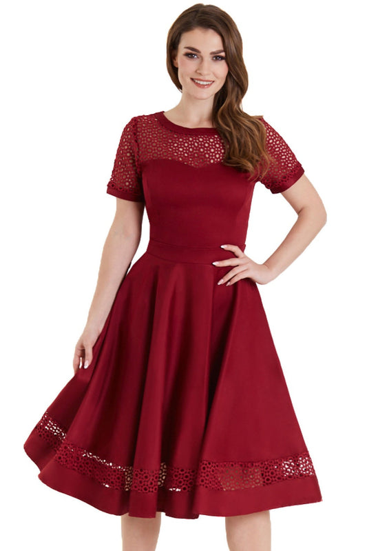 Tessa Dress in Burgundy