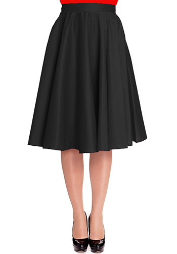 Classic Movies Full Skirt in Black - Click Image to Close