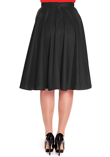 Classic Movies Full Skirt in Black - Click Image to Close