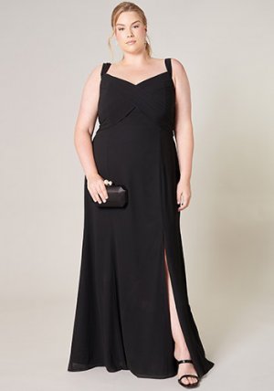 Dakota Maxi Dress in Black - PLUS