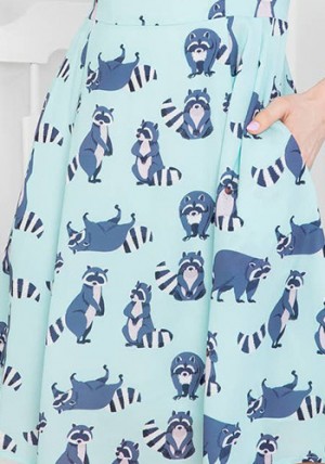 Blue Raccoons Dress