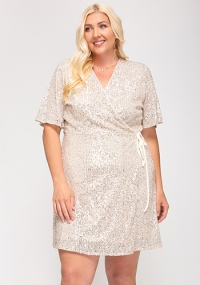 Times Square Dress in Champagne - PLUS