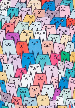 PRE-ORDER JUNE: Big Crowd Cats Dress in Multi