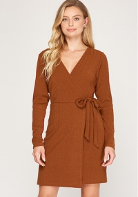 Warm Wishes Dress in Toffee