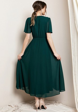 Amanda Dress in Hunter Green