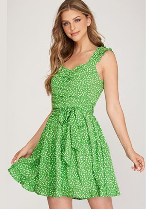 Daisy Bell Dress in Green