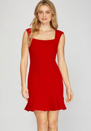 Feeling Cute Dress in Red