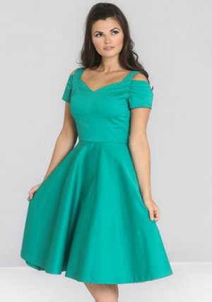 Helen Dress in Jewel Green