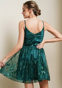 Beyond The Galaxy Dress in Emerald