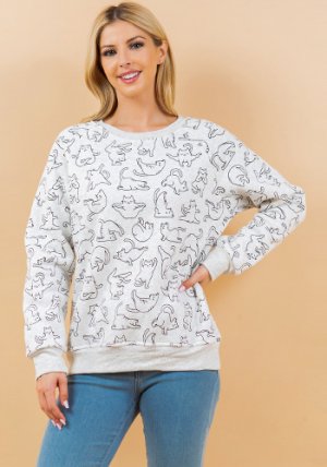 Sweatshirt - Yoga Cats