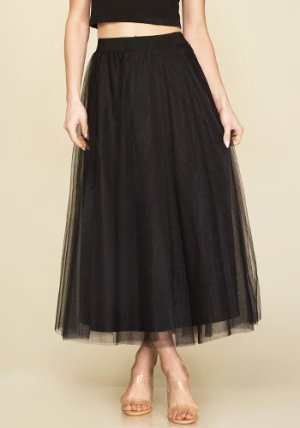 What A Tease Tulle Skirt in Black