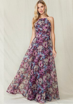 PRE-ORDER JUNE: Talulla Floral Dress in Plum