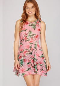 Stardust Dress in Pink Floral