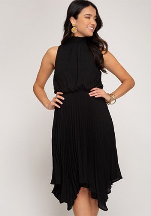 Asymmetrical Dress in Black